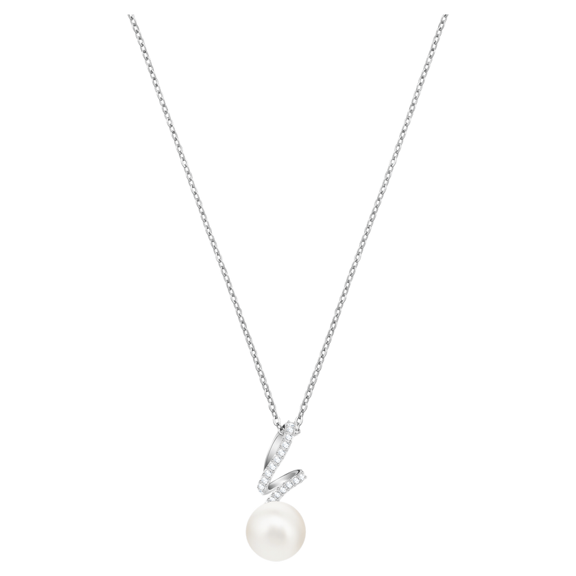 swarovski gabriella pendant  white  rhodium plated