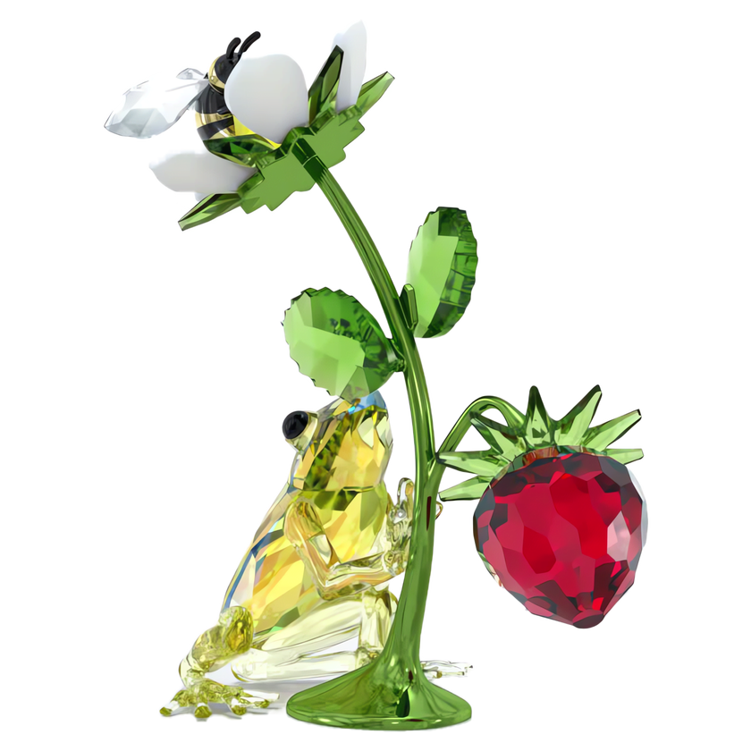 swarovski idyllia frog  bee and strawberry