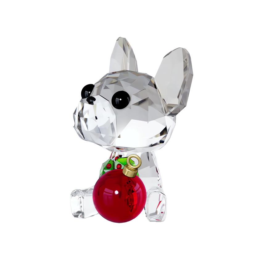 swarovski holiday cheers french bulldog
