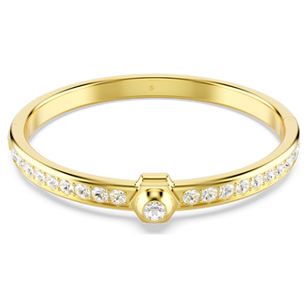 swarovski numina bangle round cut white gold tone plated