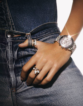 Buy Swarovski Crystalline Aura Watch, Metal Bracelet, Silver Buy Swarovski Crystalline Aura Watch, Metal Bracelet, Silver