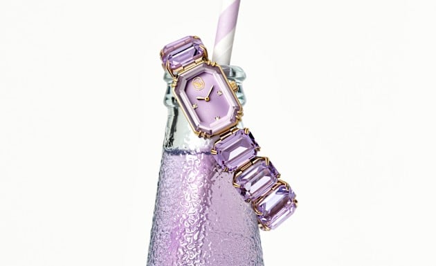 Buy Swarovski Crystalline Aura Watch, Metal Bracelet, Silver Buy Swarovski Crystalline Aura Watch, Metal Bracelet, Silver