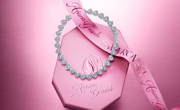 Buy Swarovski Hyperbola necklace, Infinity and heart, White
