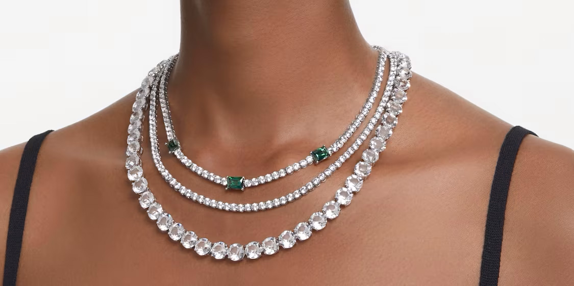 swarovski tennis necklaces with crystals
