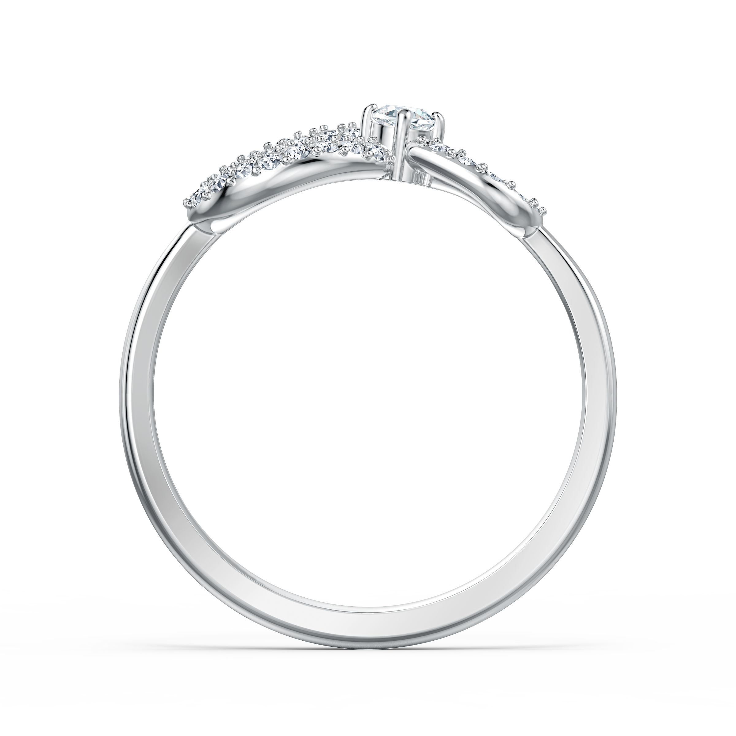 Buy Swarovski Swarovski Infinity Ring, White, Rhodium plated in Kuwait